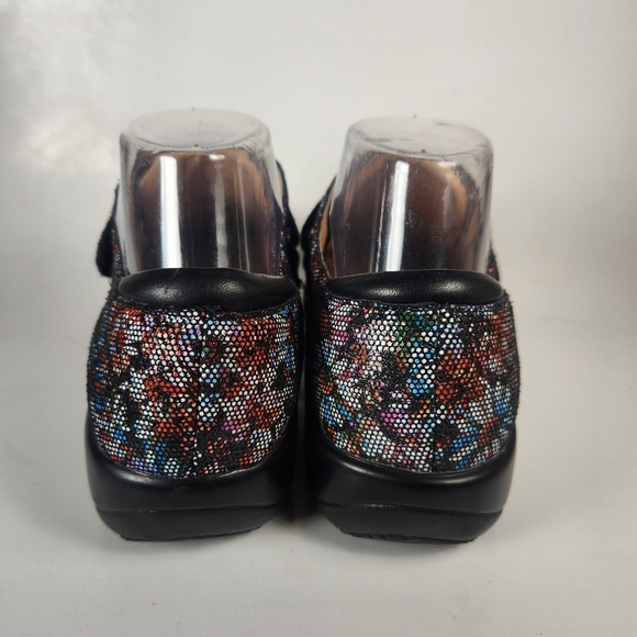 ALEGRIA Women's Joleen Shoes Size 7 Leather Mosaic Daisy Slip On Comfort Clogs - Picture 5 of 13